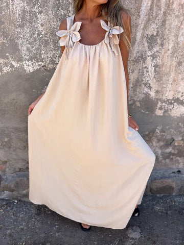 Léonie | Robe longue fluide avec détails floraux