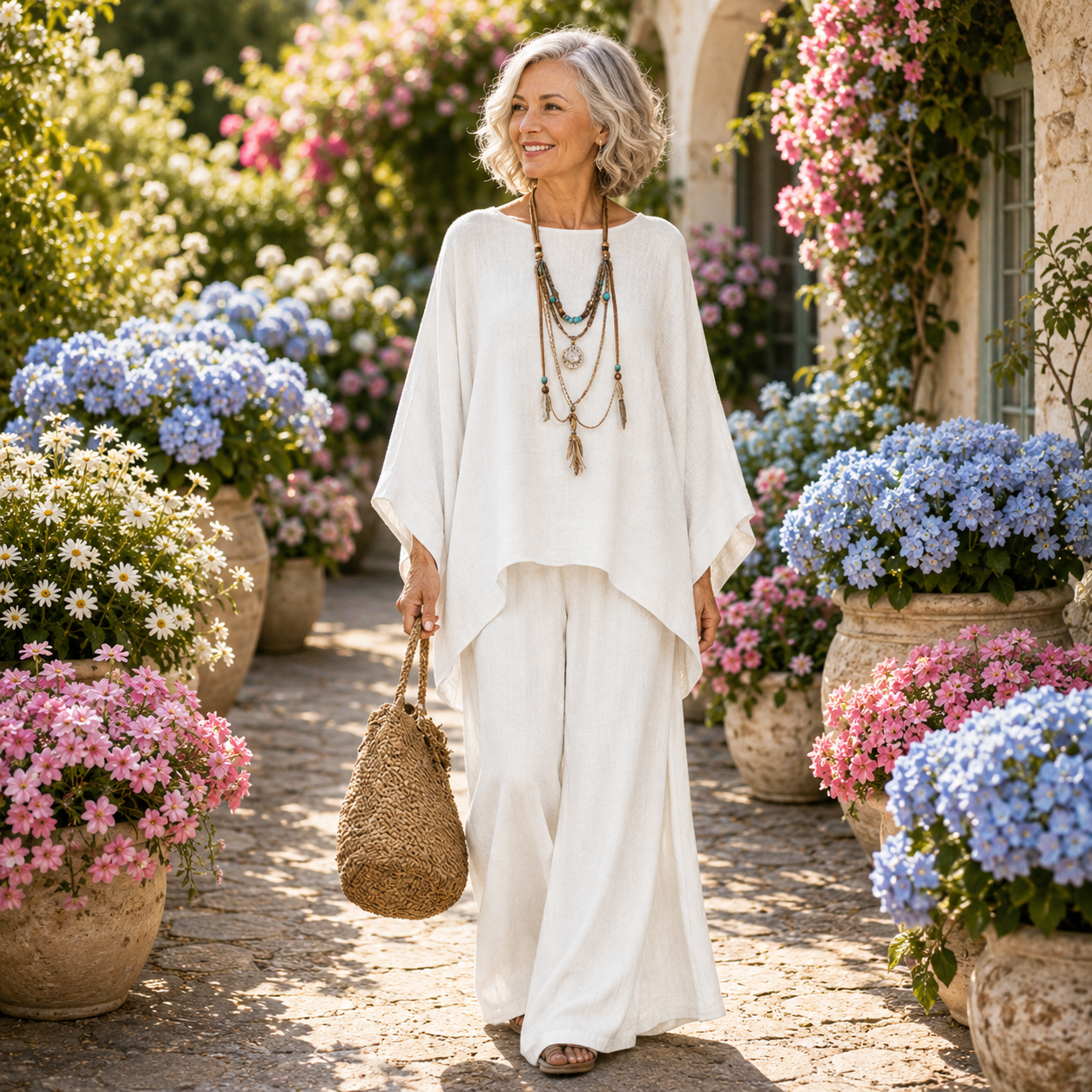 Celeste | Ensemble confort chic à jambes larges