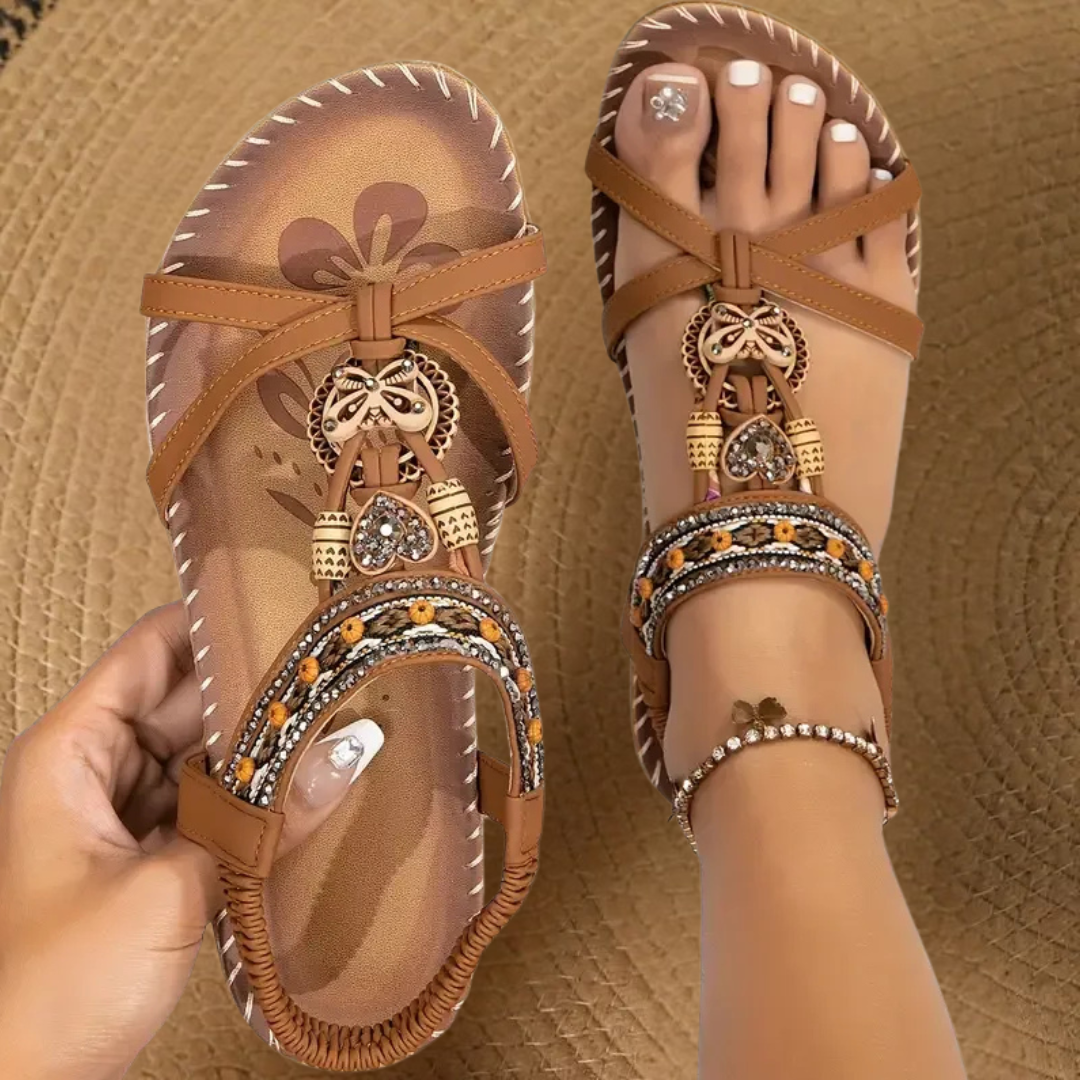 Nadia | Sandales Bohèmes Perlées