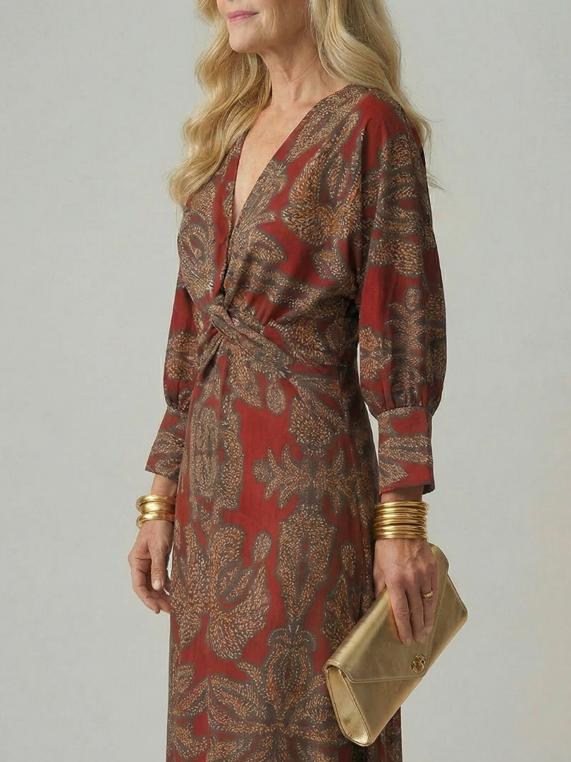 Camille | Robe Midi Wrap Élégante