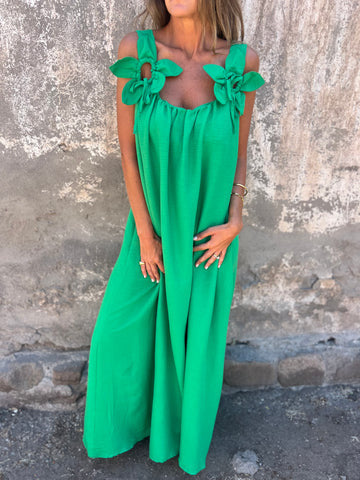 Léonie | Robe longue fluide avec détails floraux