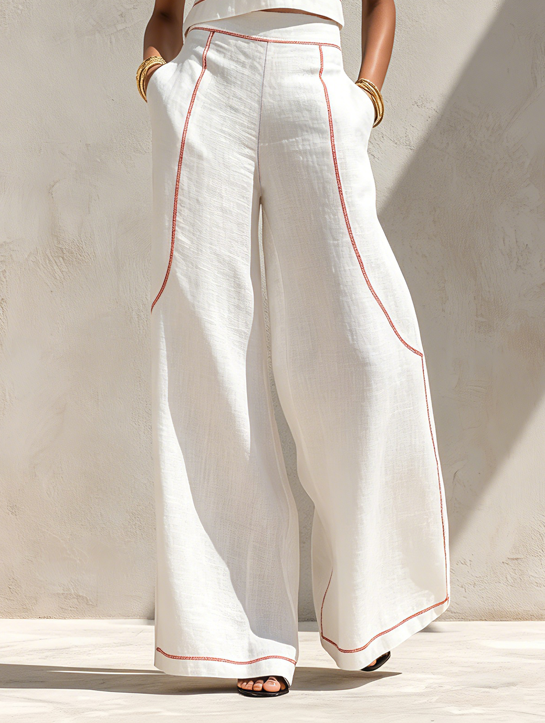 Élise | Ensemble Élégant à Pantalon Large