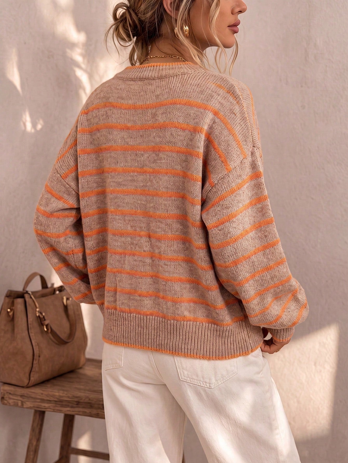 Céliane | Cardigan rayé tricot chic