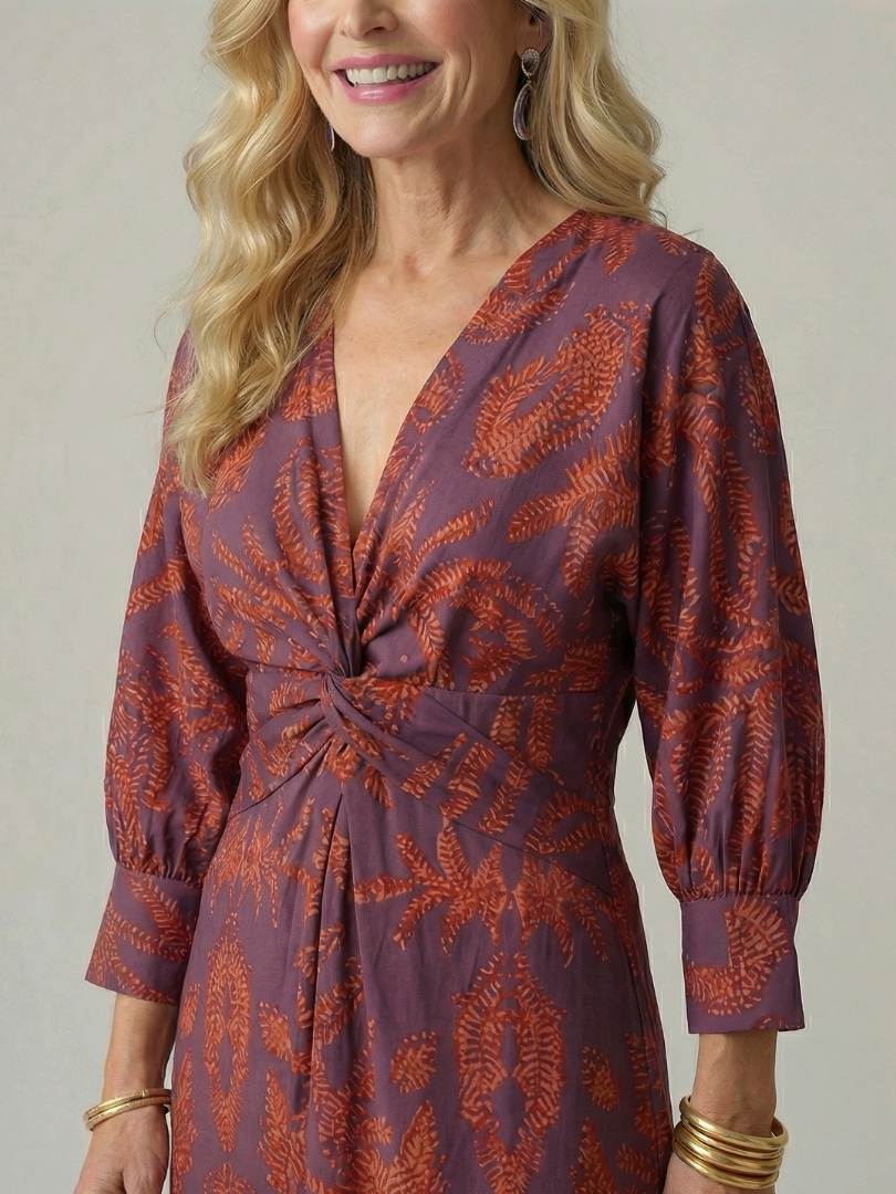 Camille | Robe Midi Wrap Élégante