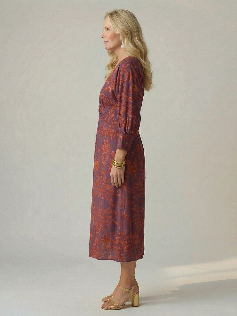 Camille | Robe Midi Wrap Élégante