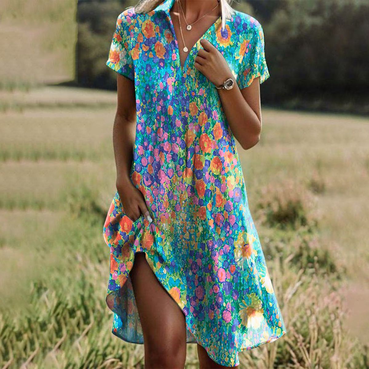 Margaret | Robe Midi Décontractée à Pois