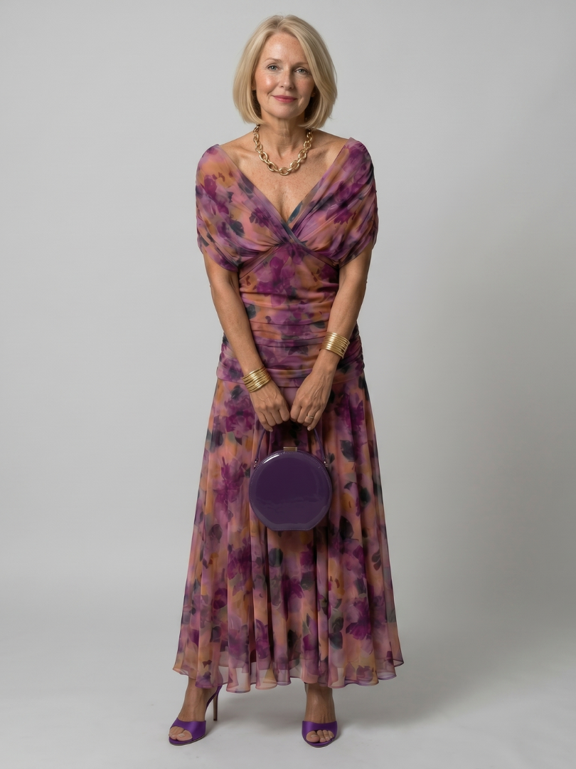 Calen | Robe Midi à Épaules Dénudées