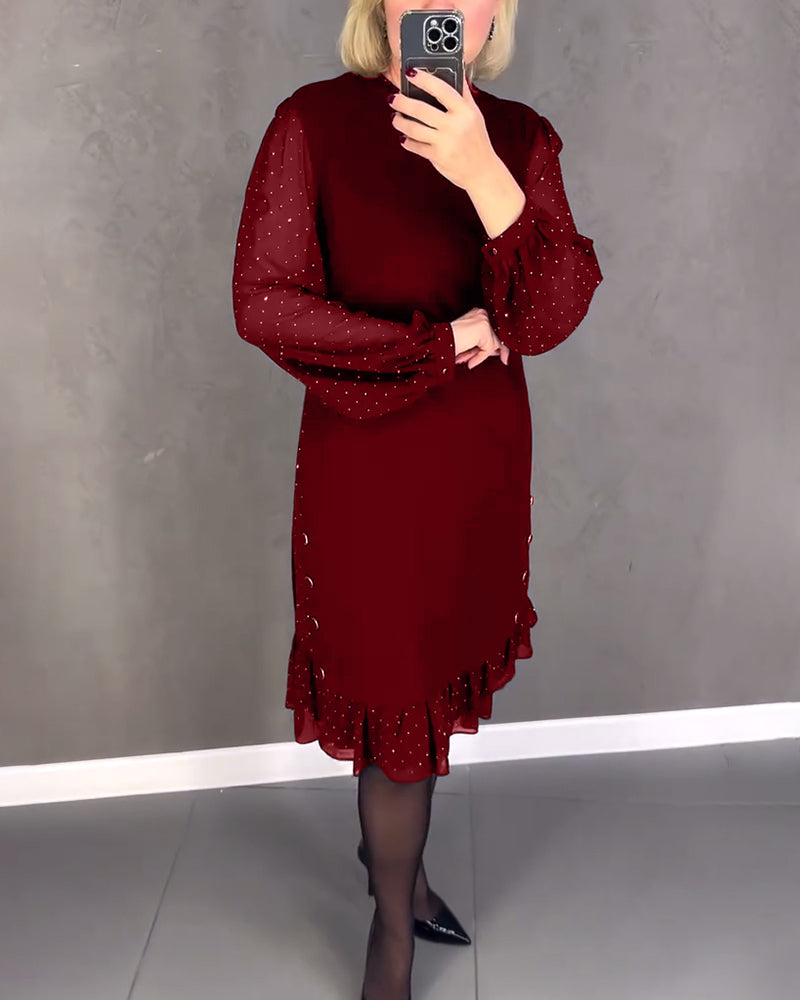 Ophélie | Robe élégante à manches longues en tulle