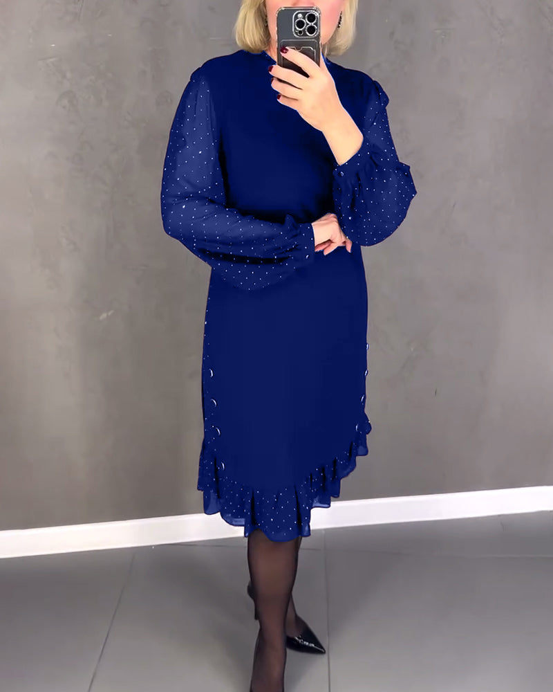 Ophélie | Robe élégante à manches longues en tulle