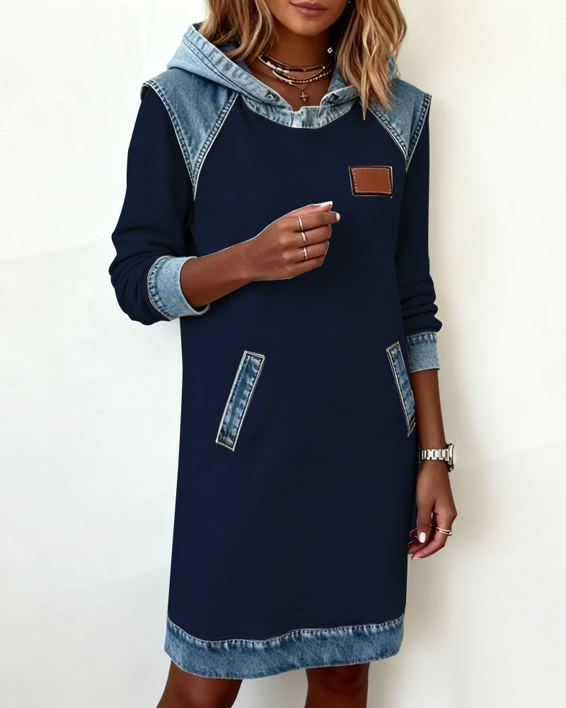 Maelis | Robe casual à détails denim