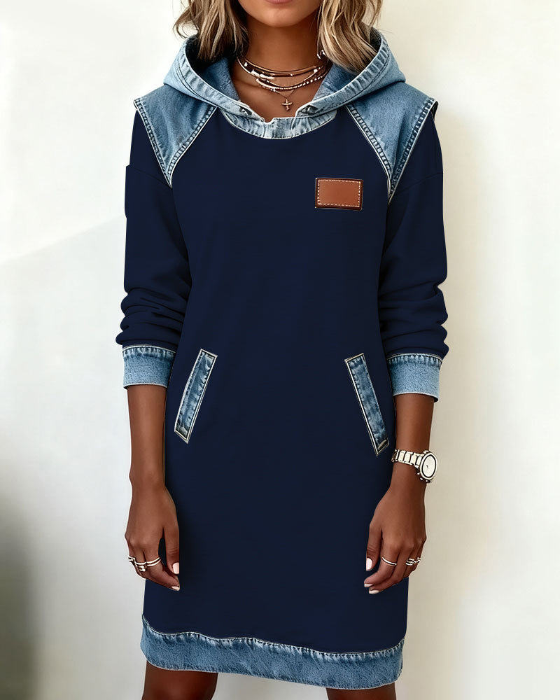 Maelis | Robe casual à détails denim