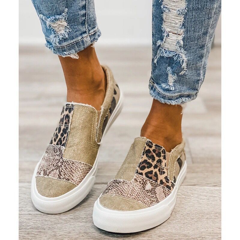 Noemi | Dierenprint sneaker met elastische instap