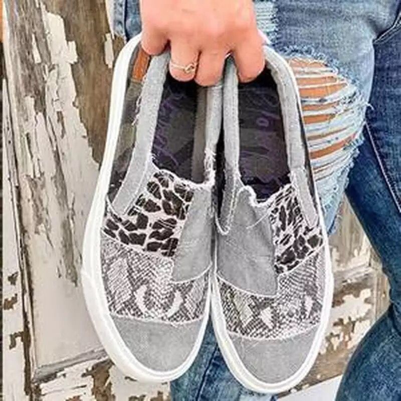 Noemi | Dierenprint sneaker met elastische instap