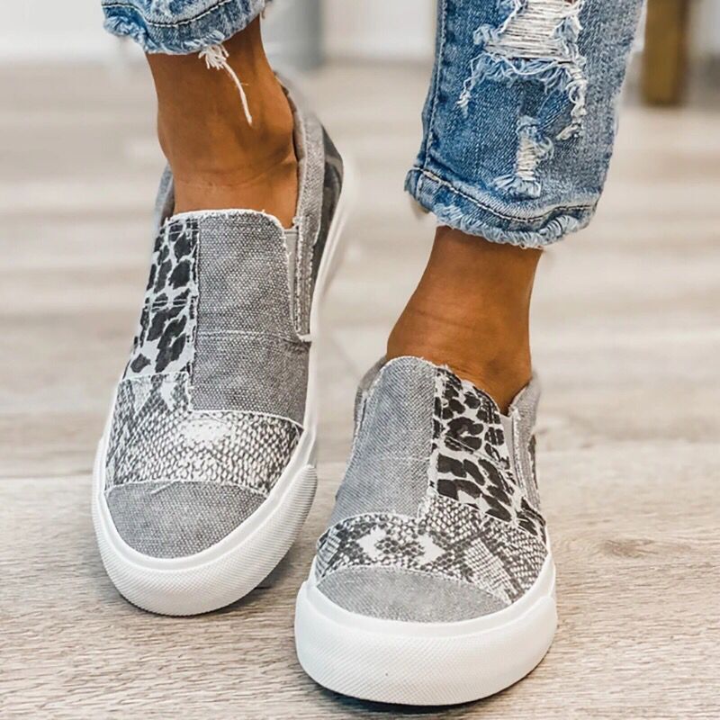 Noemi | Dierenprint sneaker met elastische instap