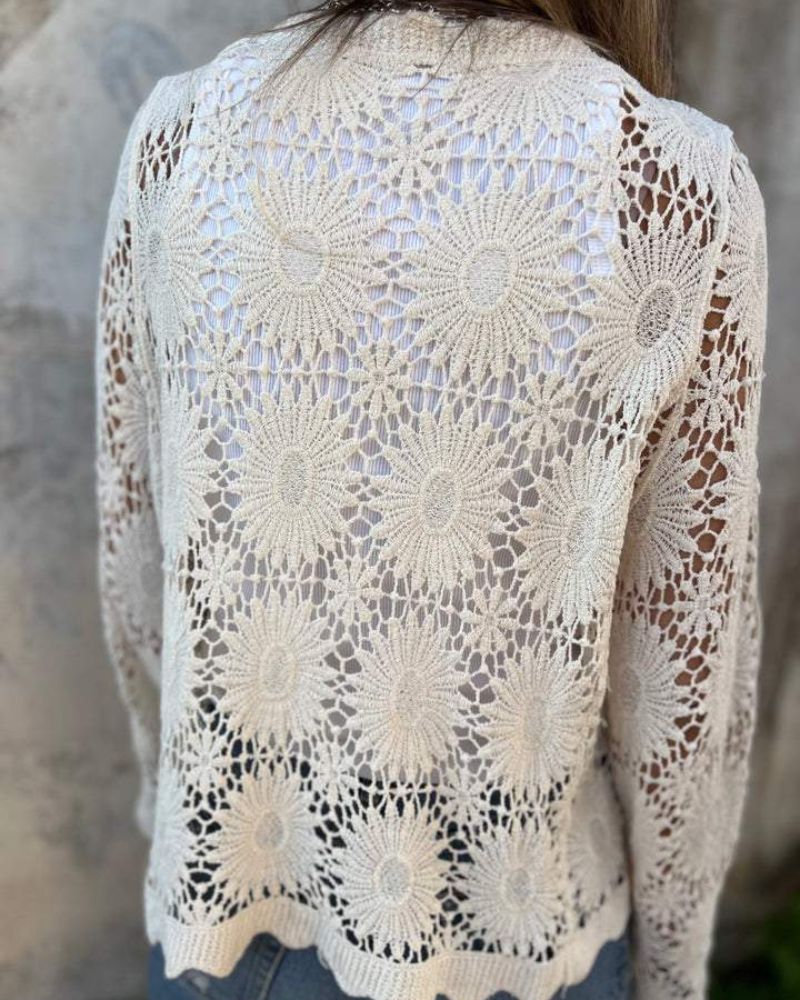 Isadora | Gilet en crochet élégant à boutons
