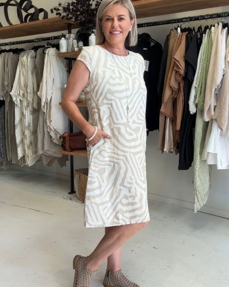 Nora | Robe midi fluide imprimée