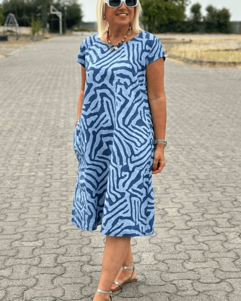 Nora | Robe midi fluide imprimée