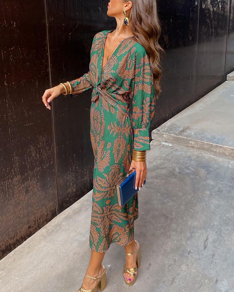 Celeste | Robe Midi Élégance Fleurie