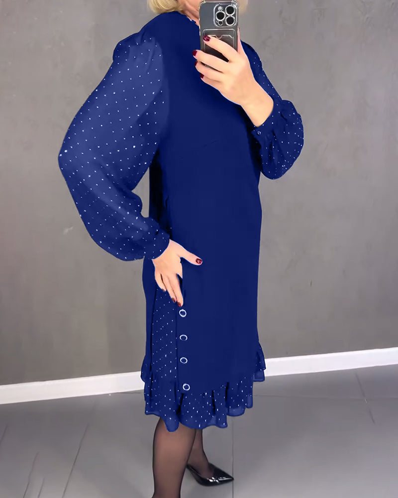 Ophélie | Robe élégante à manches longues en tulle