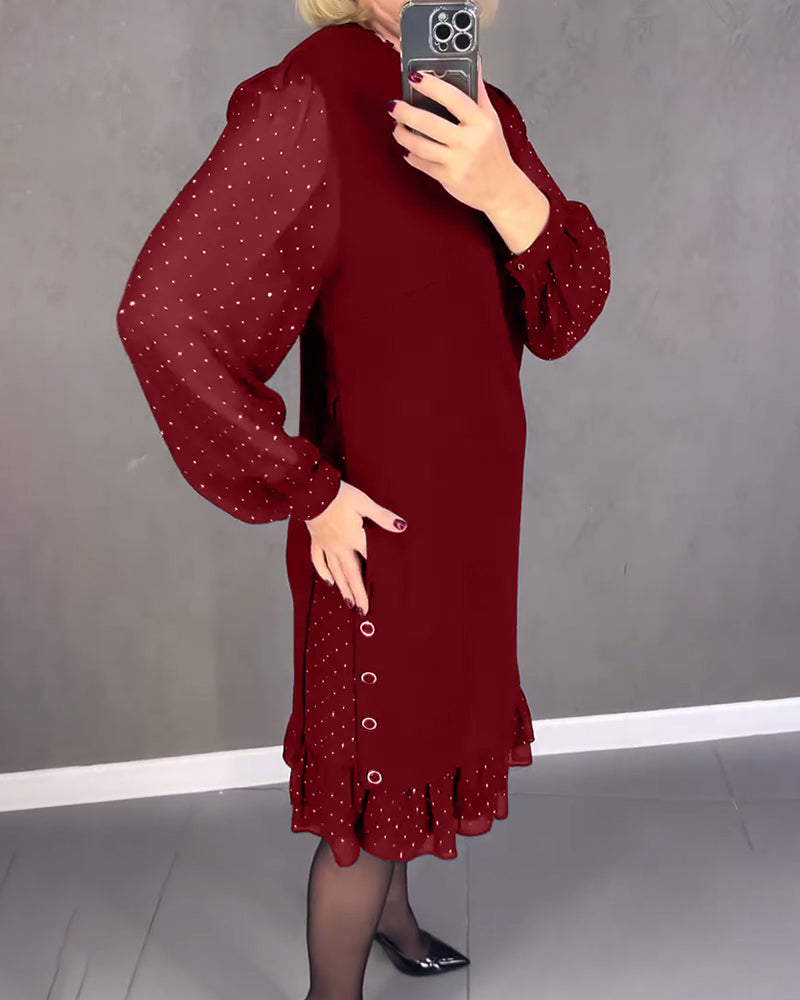 Ophélie | Robe élégante à manches longues en tulle