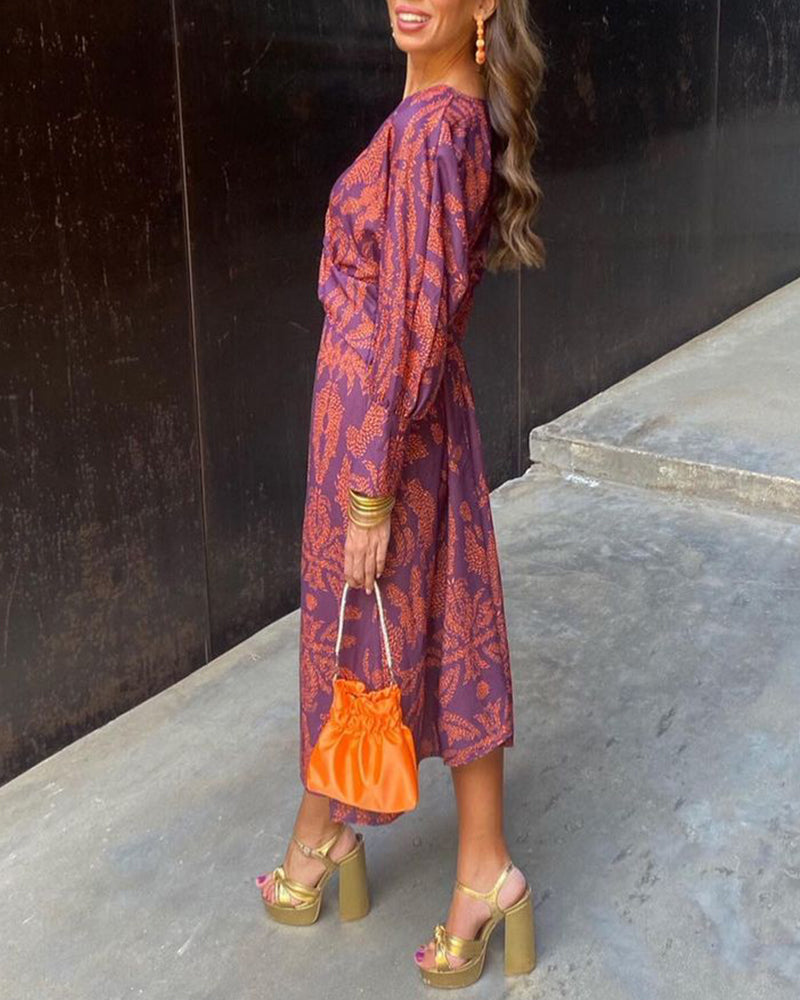 Celeste | Robe Midi Élégance Fleurie