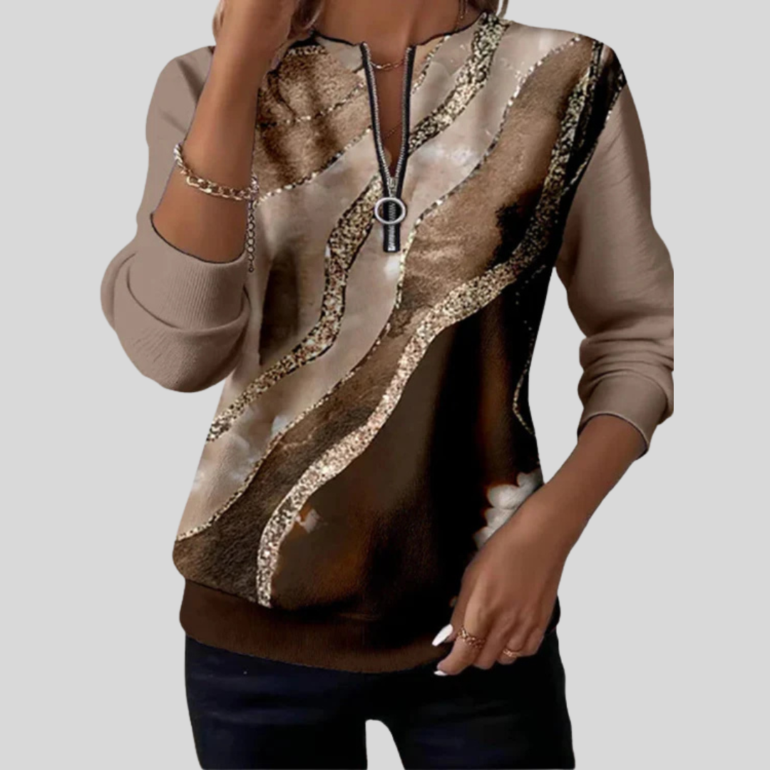 Gwenaëlle | Sweat à imprimé vintage