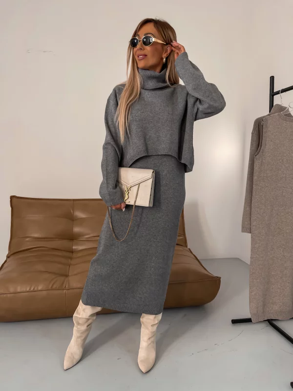 Alba | Ensemble tricoté élégant à col roulé