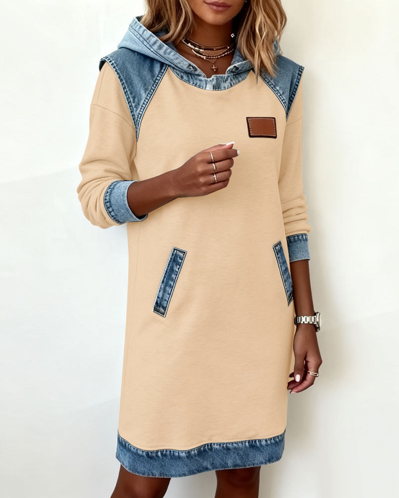 Maelis | Robe casual à détails denim