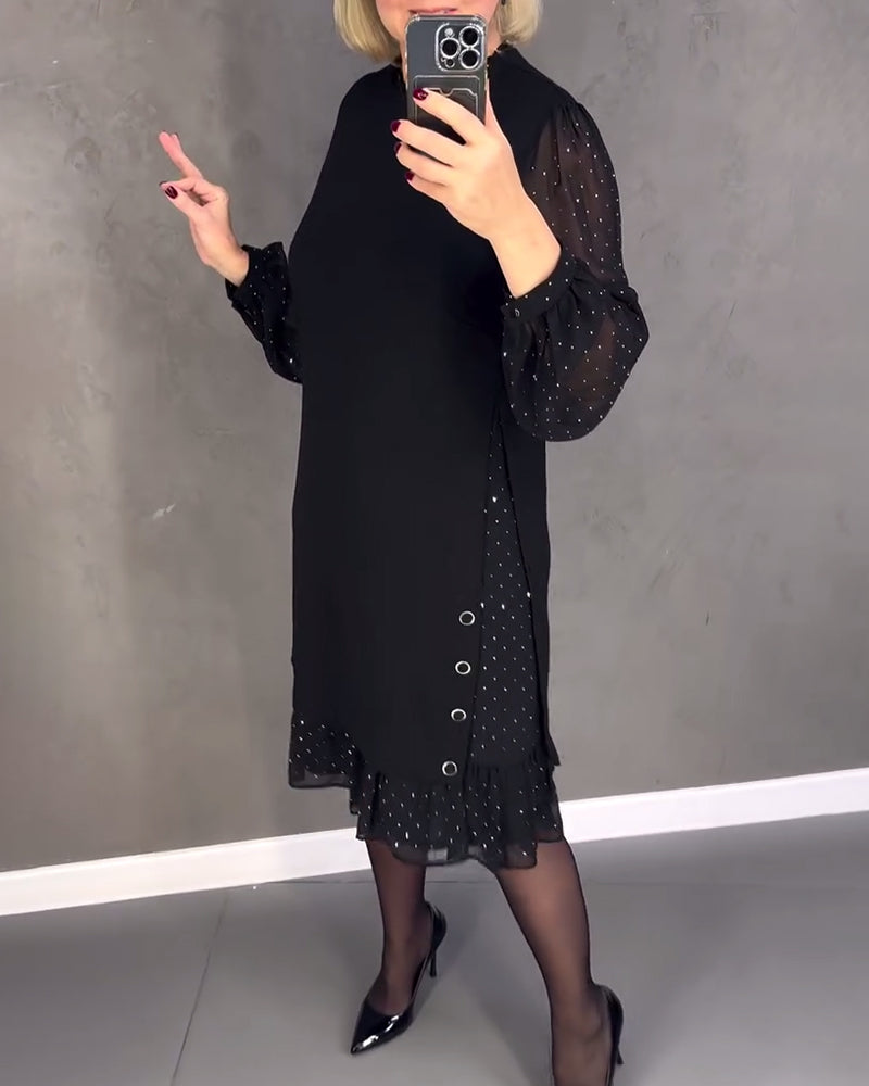 Ophélie | Robe élégante à manches longues en tulle