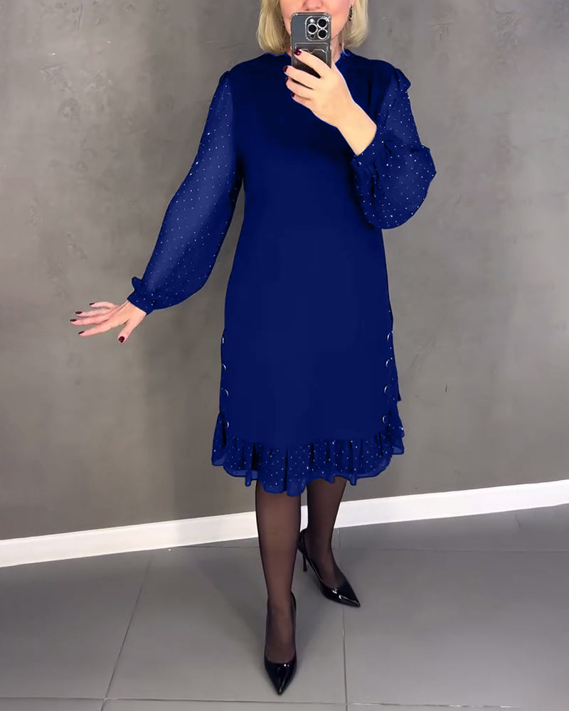 Ophélie | Robe élégante à manches longues en tulle