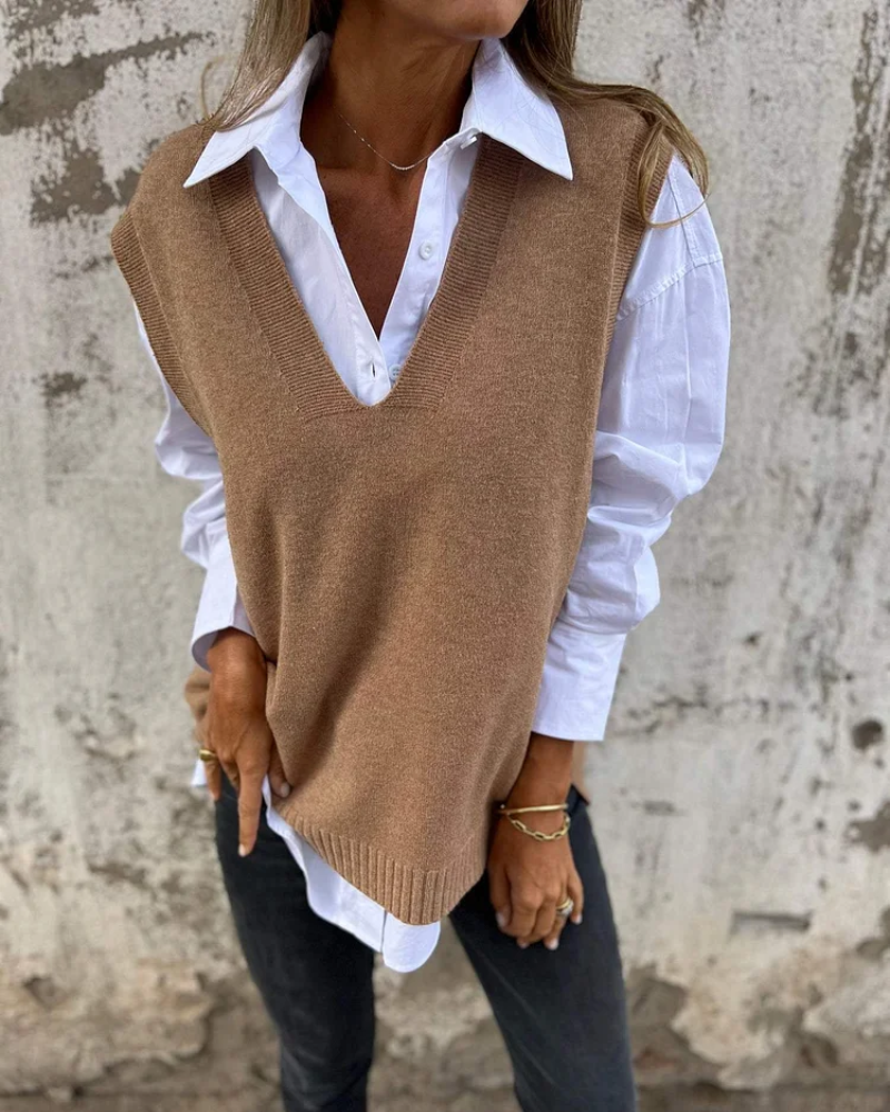 Joséphine | Pull sans manches en maille confortable