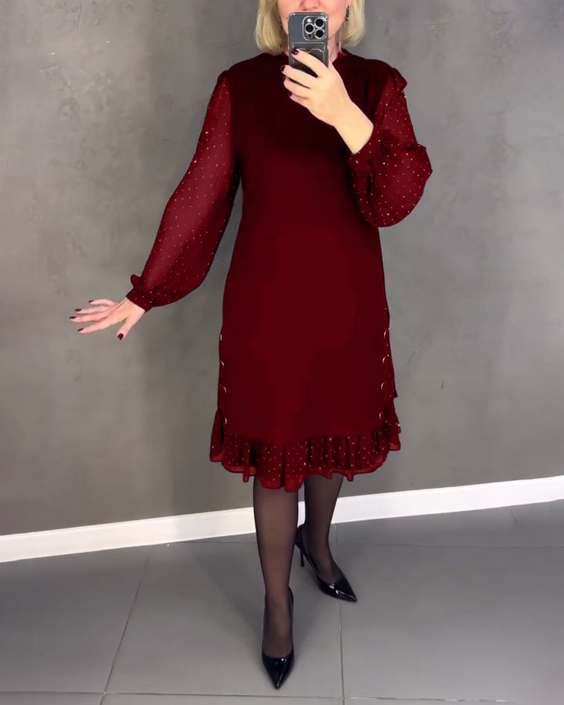 Ophélie | Robe élégante à manches longues en tulle
