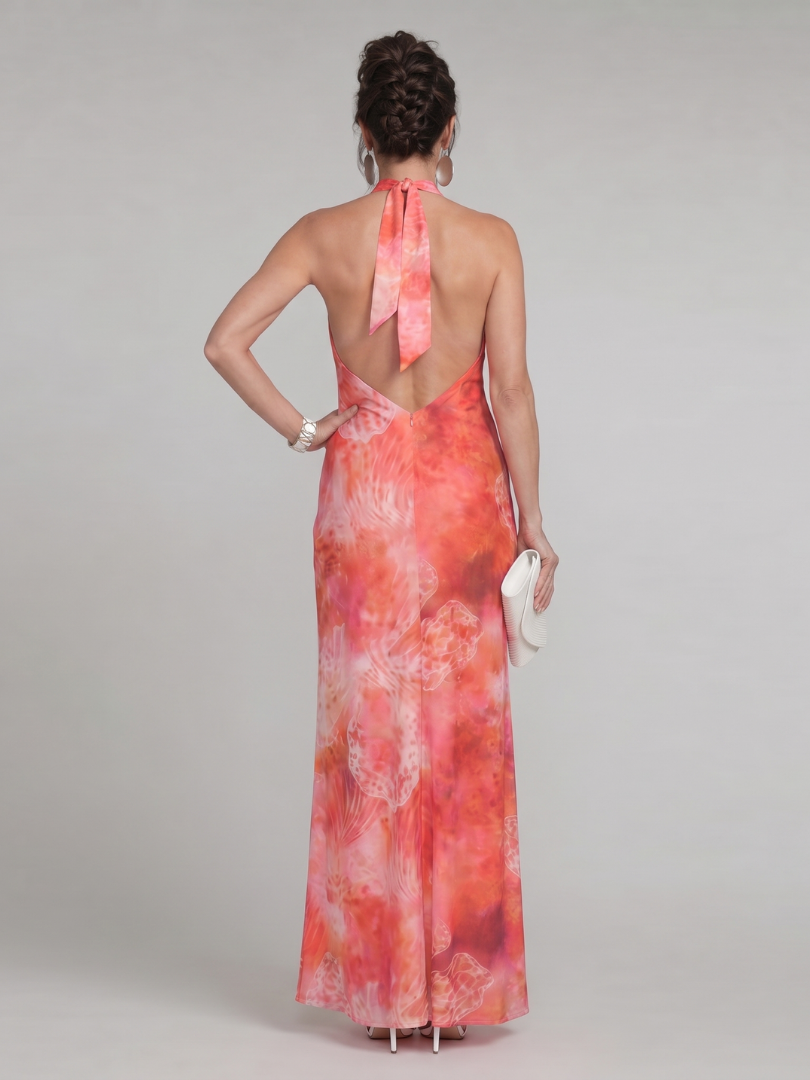 Céleste | Robe Maxi Imprimée Élégante