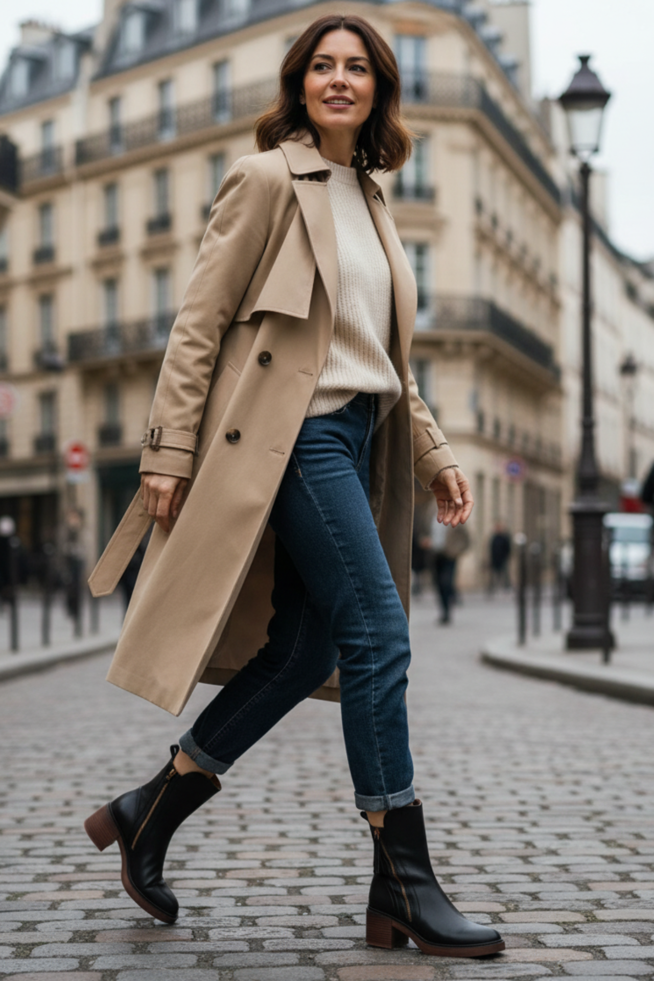 Léonie | Bottines en cuir à talon confortable