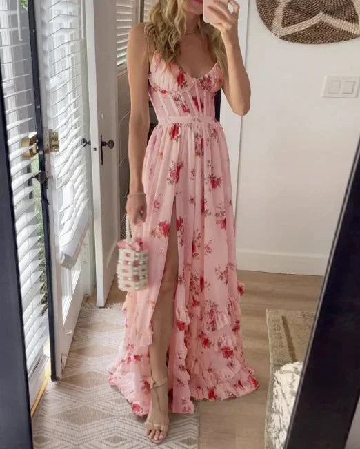 Sonja | Robe midi à imprimé fleuri