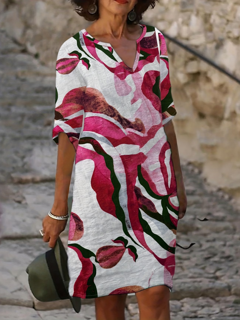 Emma | Robe Estivale à Imprimé Botanique