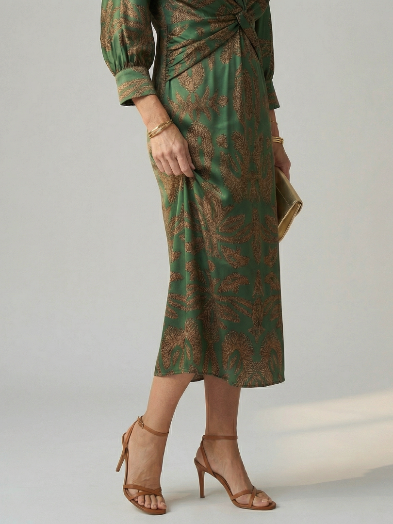 Camille | Robe Midi Wrap Élégante
