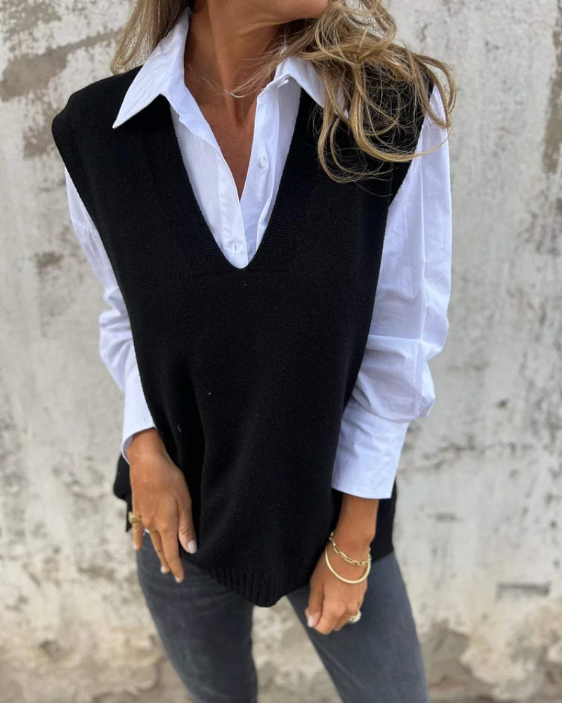 Joséphine | Pull sans manches en maille confortable