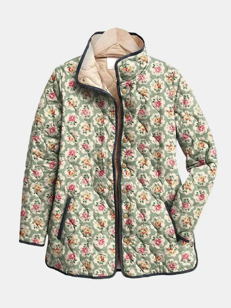 Perrine | Veste matelassée tapisserie fleurie