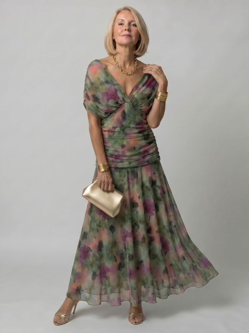 Calen | Robe Midi à Épaules Dénudées