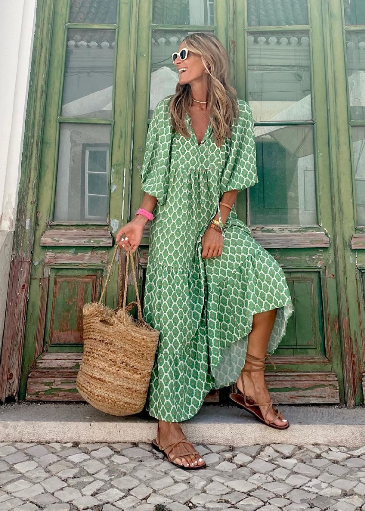 Marisol | Luchtige maxi-jurk met speelse print