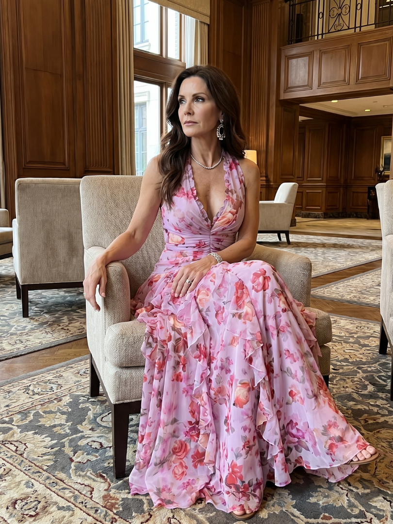 Sophie | Robe Maxi Aérée à Encolure Halter