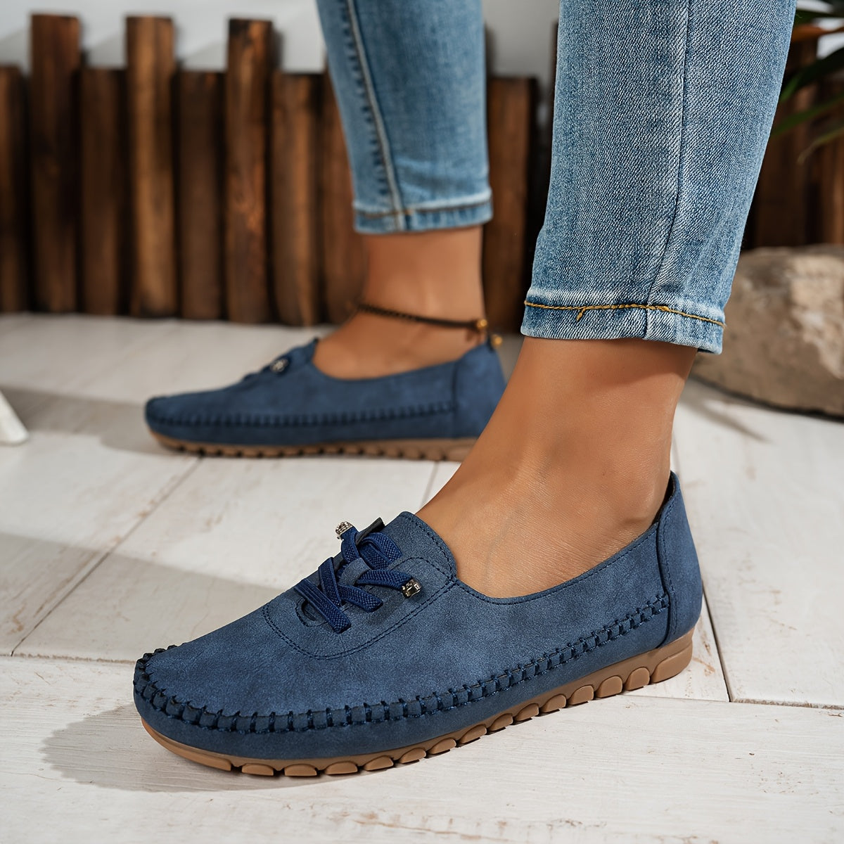 Juliette mocassins souples bleus
