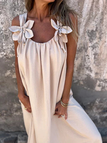 Léonie | Robe longue fluide avec détails floraux
