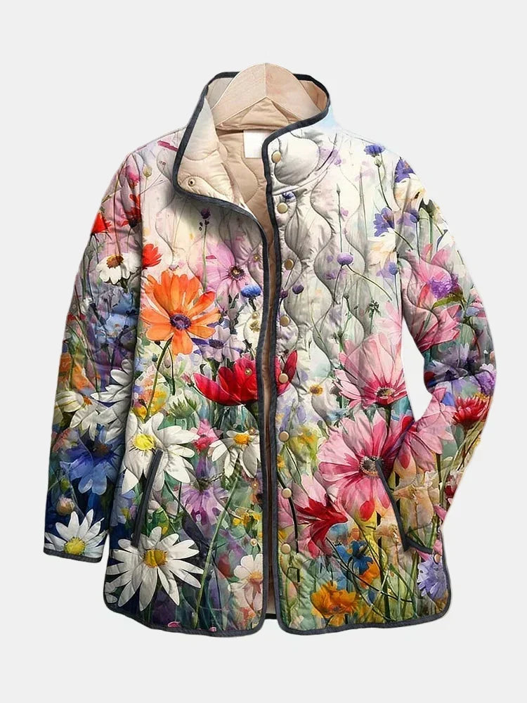 Valentine | Veste matelassée fleurs des champs