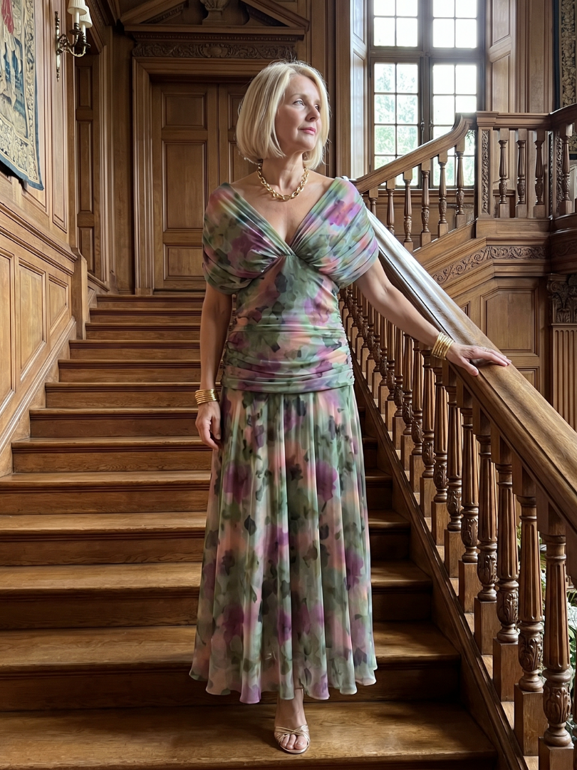 Calen | Robe Midi à Épaules Dénudées