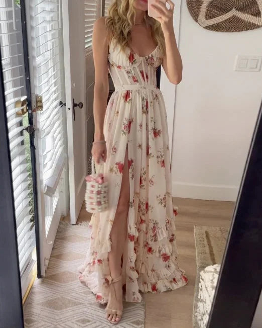 Sonja | Robe midi à imprimé fleuri