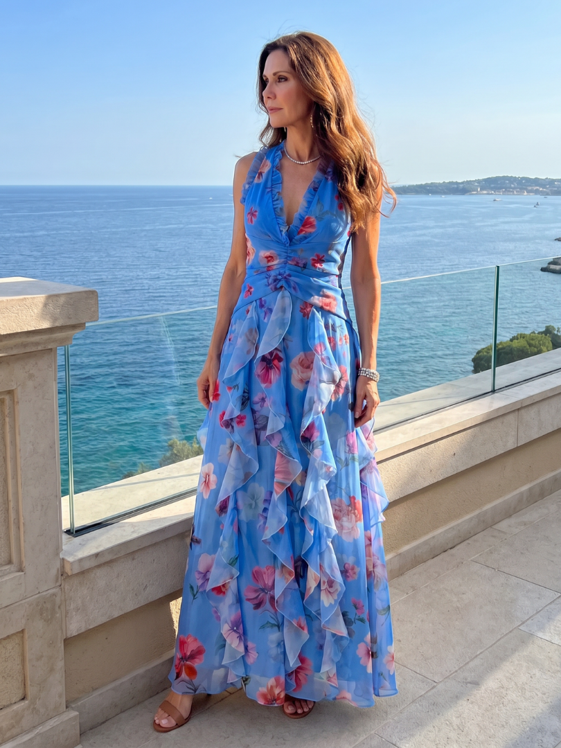 Sophie | Robe Maxi Aérée à Encolure Halter