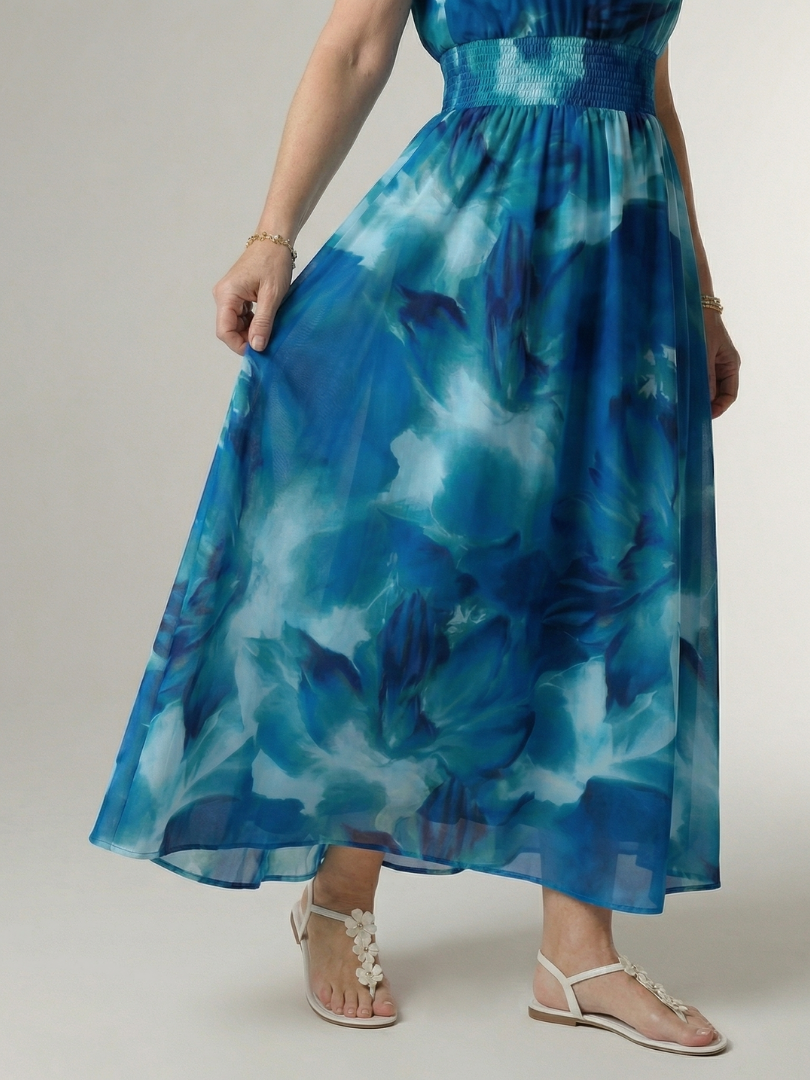 Élodie | Robe Midi Halter Élégante