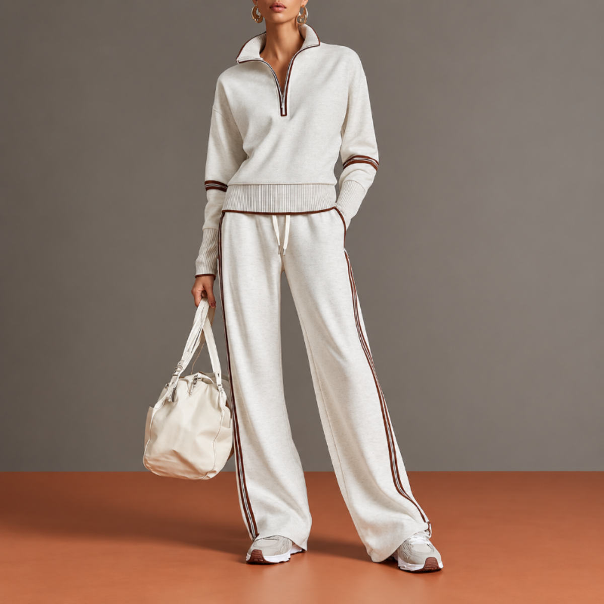 Aglaé | Ensemble deux pièces zippé et pantalon large